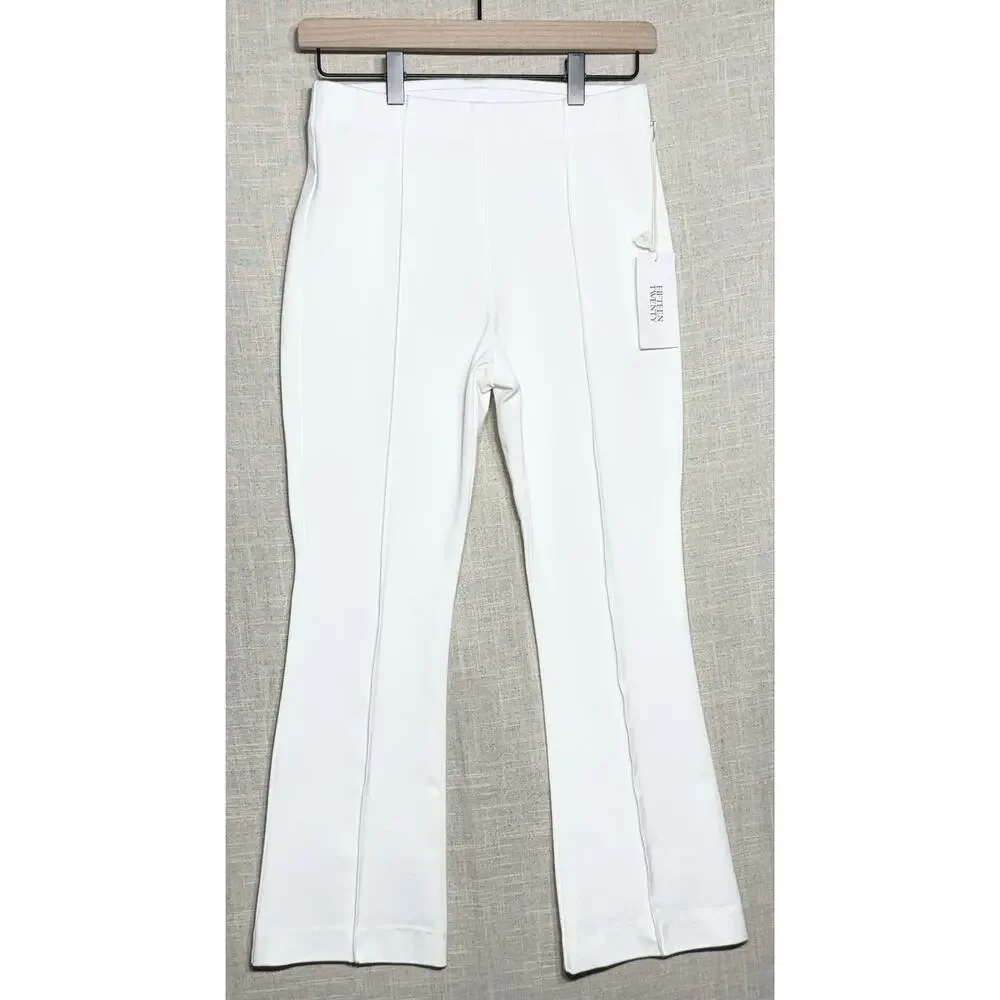 NWT Fifteen Twenty Off White Sigourney Pintuck Wide Leg Pants Size XS